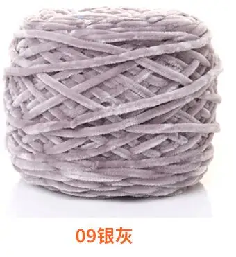 09 100gChenille Золотой бархатный коралловый бархатный шарф ручной работы, вязаный свитер для детей, шерстяная группа, Толстая шерстяная пряжа для вязания - Цвет: 09