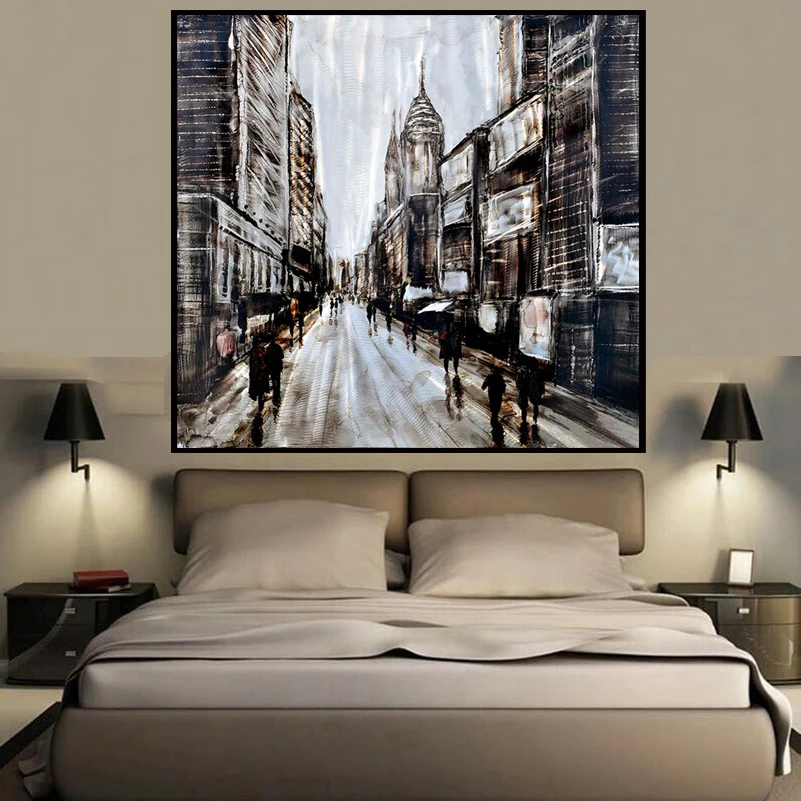 Новейшее здание большого города уличный стиль искусственное украшение для дома