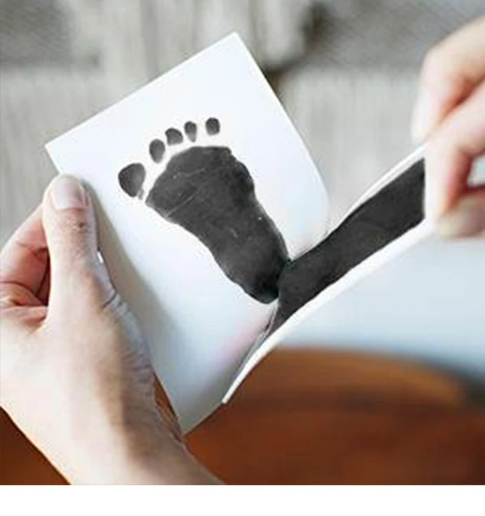 Уход за ребенком нетоксичный новорожденный Handprint Набор для отпечатка ступней литье родитель-ребенок рука подушечка с чернилами для отпечатков подушечка Младенческая игрушка Подарки