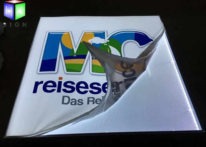 Настенный тонкий светодиодный световой короб с рамкой для показа рекламы|advertising