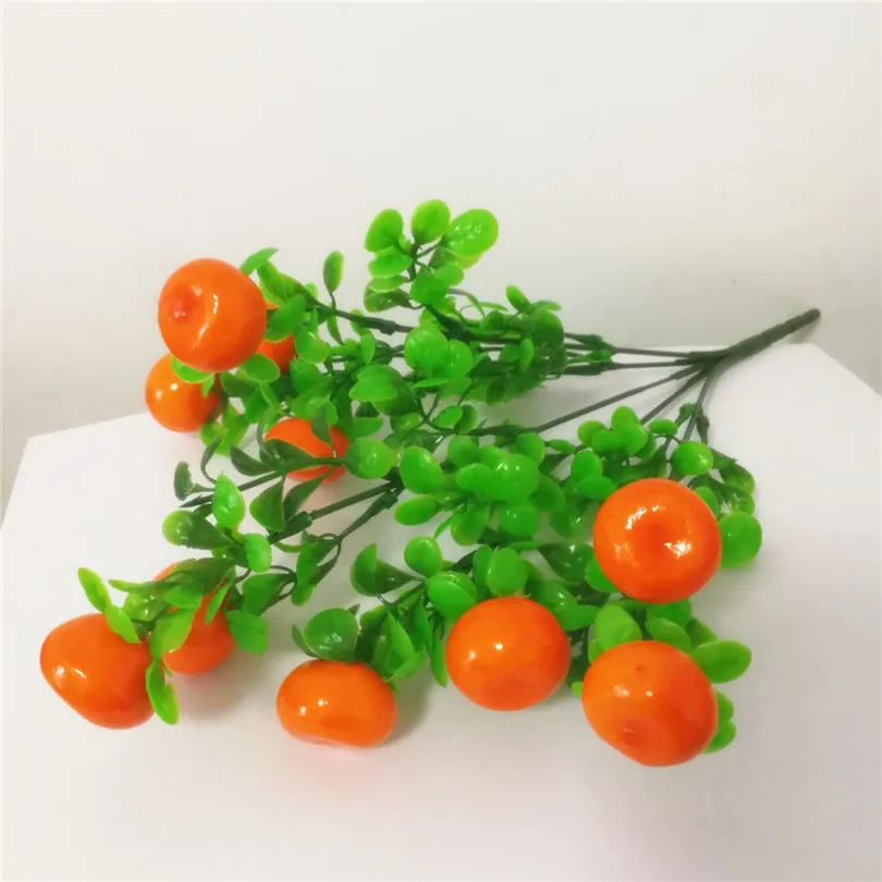 8p пластик Оранжевый фруктовый пучок искусственные фрукты модель поддельные