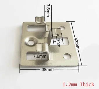 7.6mm 100 шт/лот SUS304 невидимый скрытый WPC наружный напольный настил зажим Кронштейн крепеж Аксессуары Приспособление квадратное основание - Цвет: 7.6mm