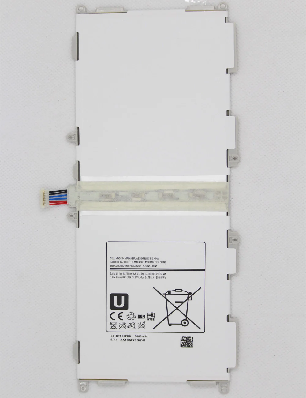 

Аккумулятор ISUNOO EB BT530FBU для планшета Samsung Galaxy Tab4 Tab 4 SM-T530, T533, T535, T531, T535, T537, EB-BT530FBU, 6800 мА · ч