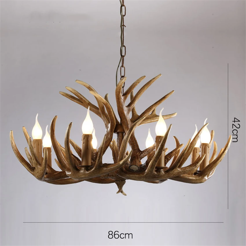Brown 12 Head B Современный светодиодный подвесной светильник Chandelire E14, подвесной светильник, промышленный светильник оленьи рога, Светильники для гостиной, кухни - Цвет корпуса: Brown 12 Head B