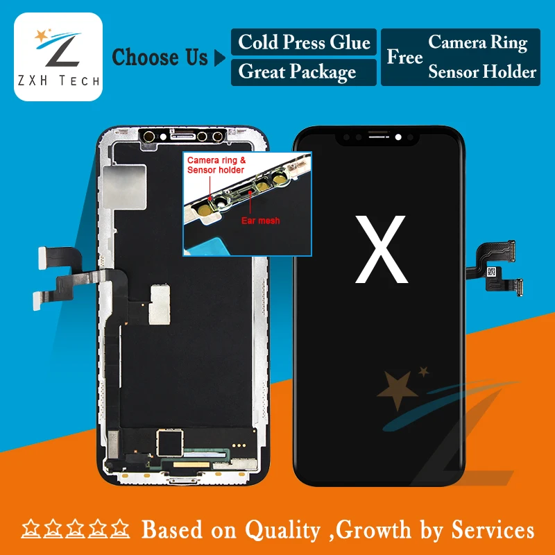 1 шт. высококачественный ЖК-дисплей для iPhone X гибкий жесткий OLED экран AMOLED замена