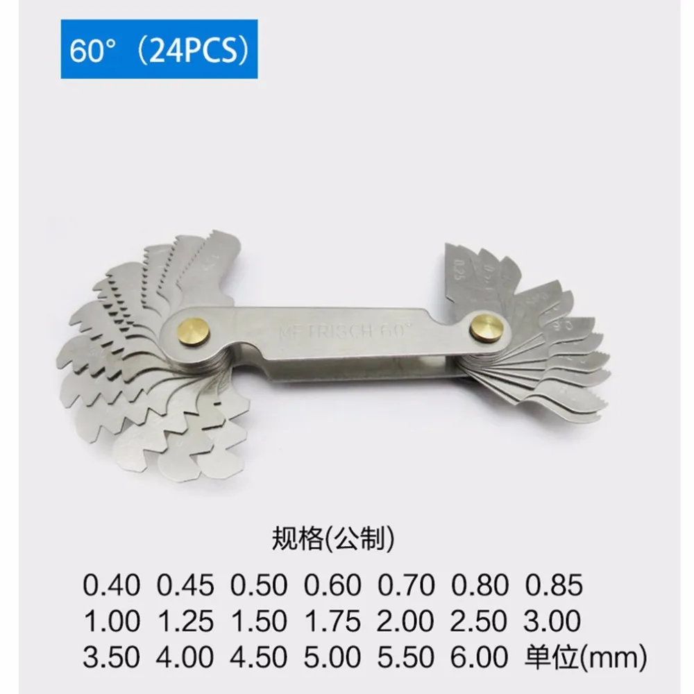 Teeth Metric Tooth Gauge Thread Model Rib Pattern 60 Degree Braces | Инструменты