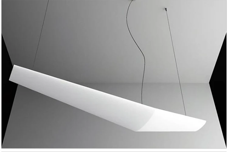 Современный L135cm Artemide Mouette светодиодный белый акриловый подвесной светильник, лампа для офиса, ресторана, зала, белая PC ПВХ лампа для подвесного потолка
