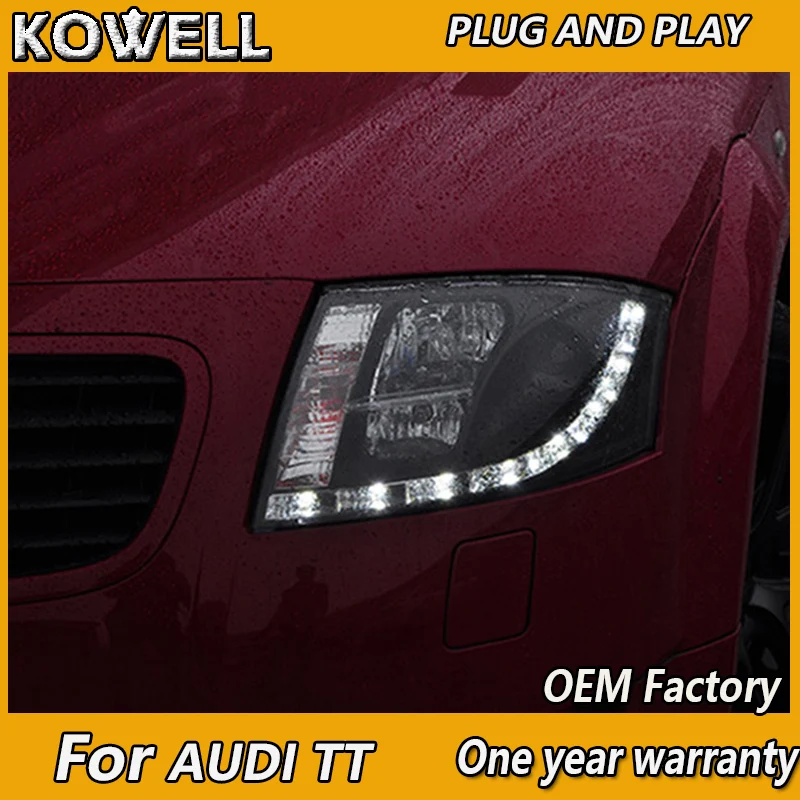 Стайлинг автомобиля KOWELL для Audi TT светодиодный ные фары 1999 2006 биксеноновые DRL