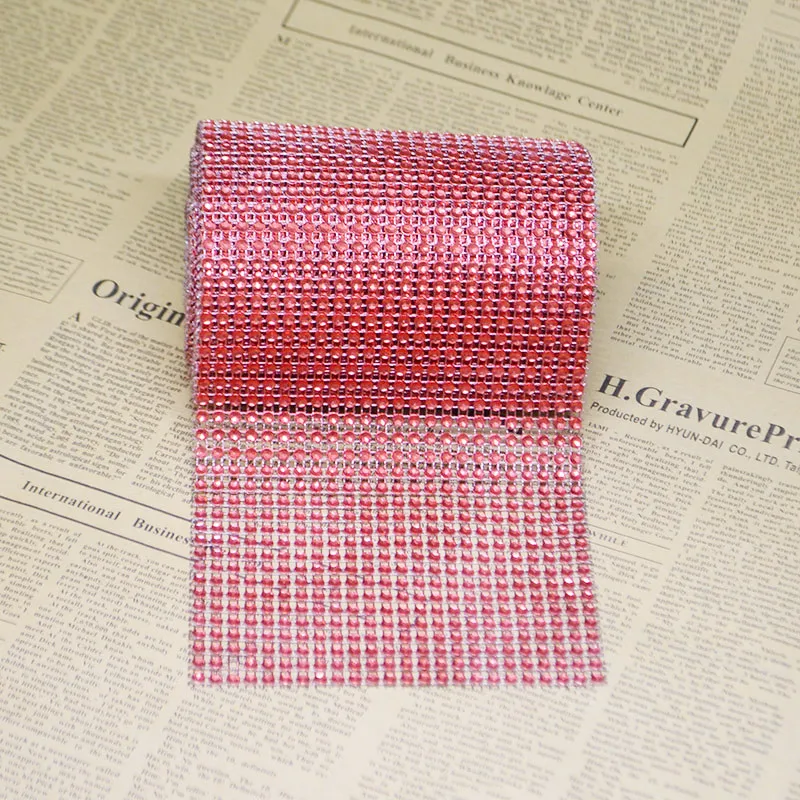 

24Rows10Yards Wedding Diamond Mesh Bling Wrap Cake Roll tulle Crystal Rhinestone Ribbons Party Supplies Wedding Decoration