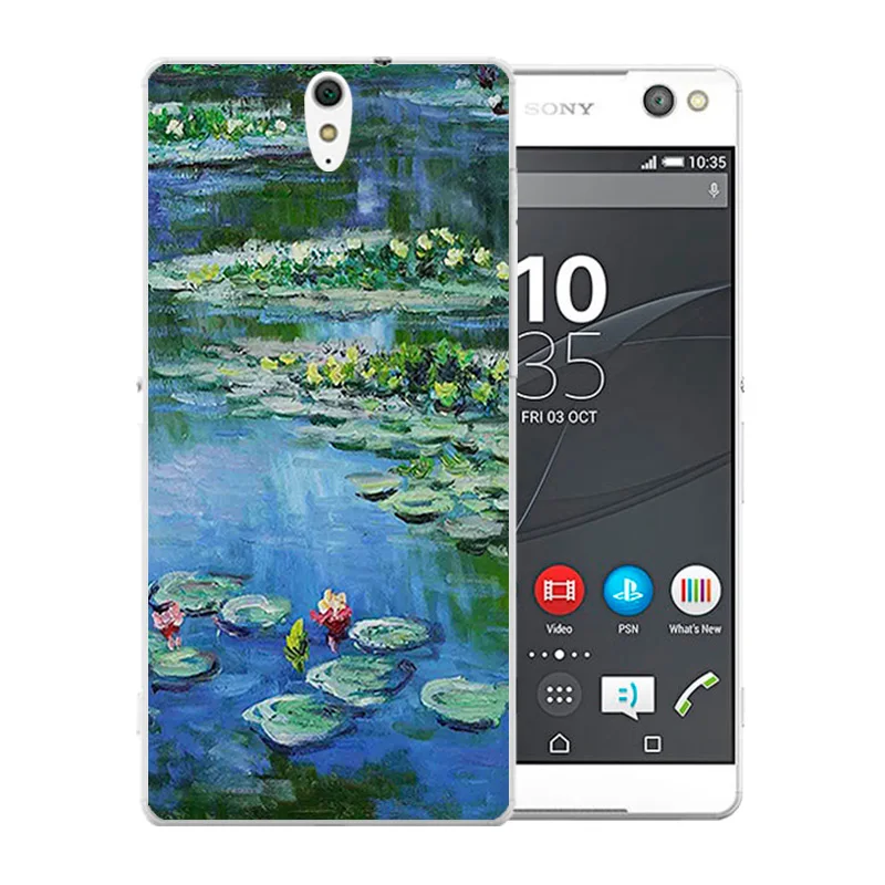 Soft Silicone Back Cover Case For Sony Xperia C5 Ultra /Dual E5553 E5506 E5533 Coque Van Gogh Pattern Capa for |