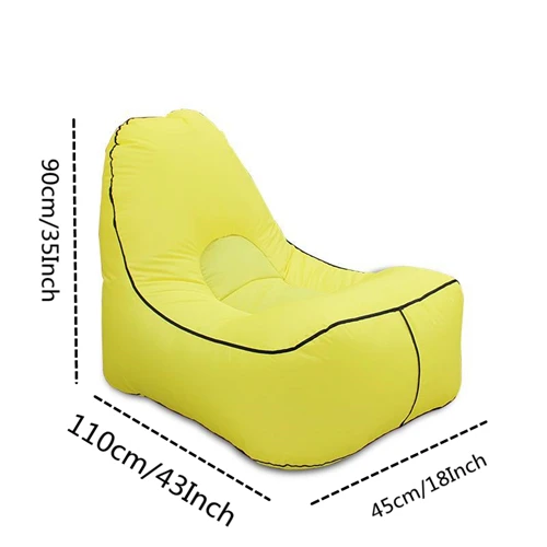 Yellow sofa VILEAD Высокое качество Стабильный ленивый мешок Сверхлегкий портативный Air кровать быстро складной диван надувной для кемпинга пеший туриз - Цвет: Yellow sofa