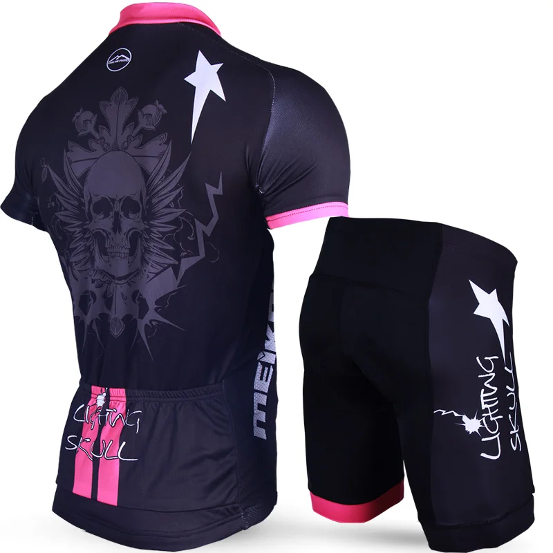 2019 мужские крутые велосипедные комплекты с черепом Джерси коротким рукавом