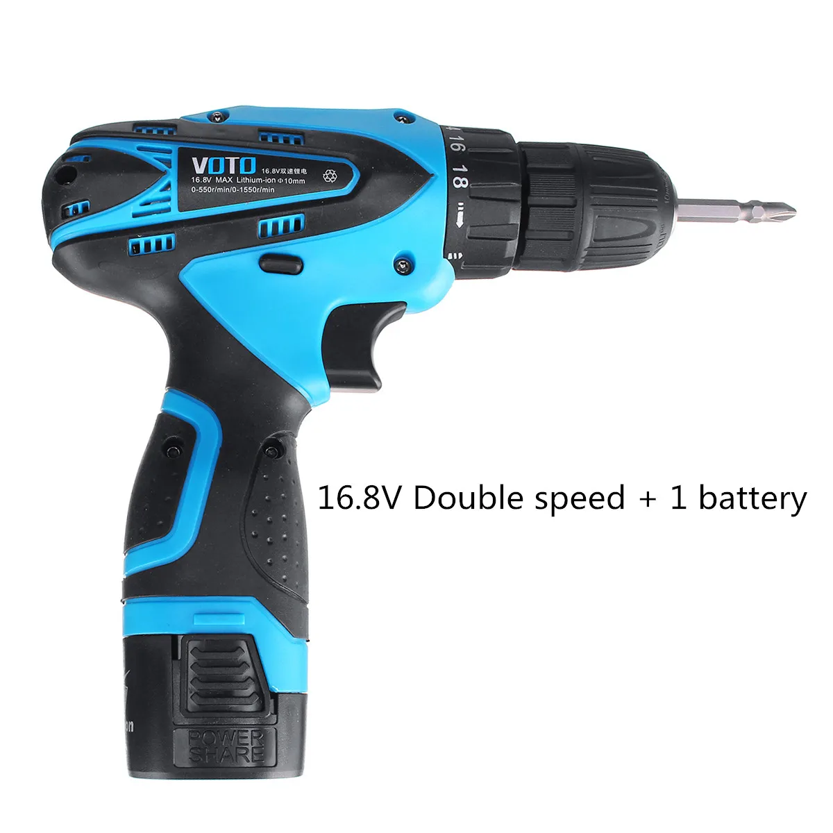 16.8V Double speed 21 в 16,8 в 12 В Электрическая отвертка аккумуляторная дрель Двойная скорость литиевая аккумуляторная ударная отвертка бытовые электроинструменты - Цвет: 16.8V Double speed