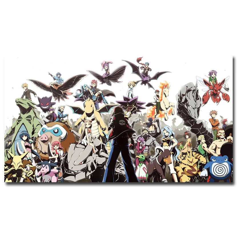 PM 01 Pokemon XY Xy Шелковый Плакат 13X24 24X43 дюймов Аниме игры Картинки для Room Decor 051|picture piano
