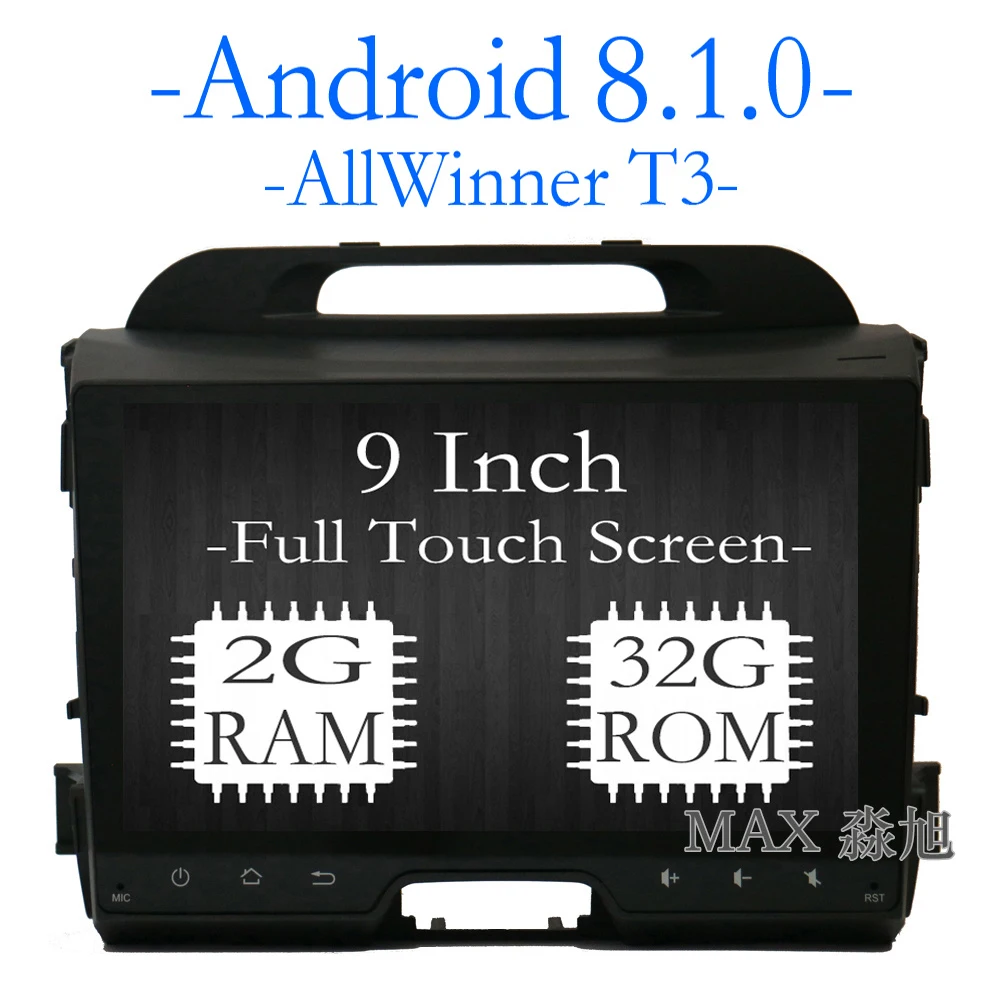 Макс Android 8.1.0 GPS навигационная система автомобильный DVD для KIA Sportage 2011 2012 2013 2014 2015