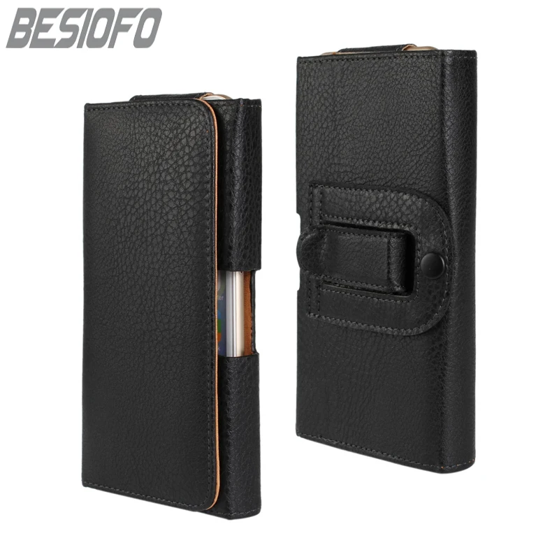 Горизонтальный чехол для телефона с зажимом ремня поясная сумка спортивная