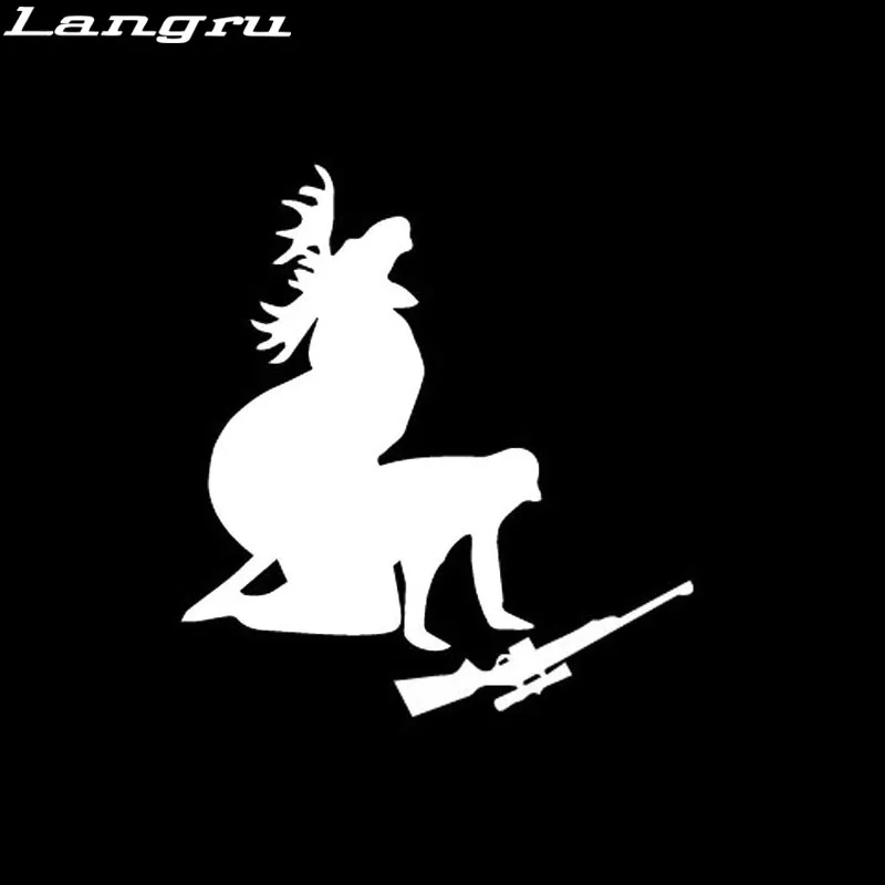 Langru Elk Hunter персонализированные автомобильные наклейки как я мясо теперь Смешные