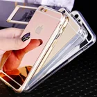 Модный Ультратонкий Мягкий чехол для Iphone 5S, Прозрачная силиконовая зеркальная задняя крышка для Iphone 5 5S SE 6 6S 7 Plus 4 4S, чехлы для телефонов