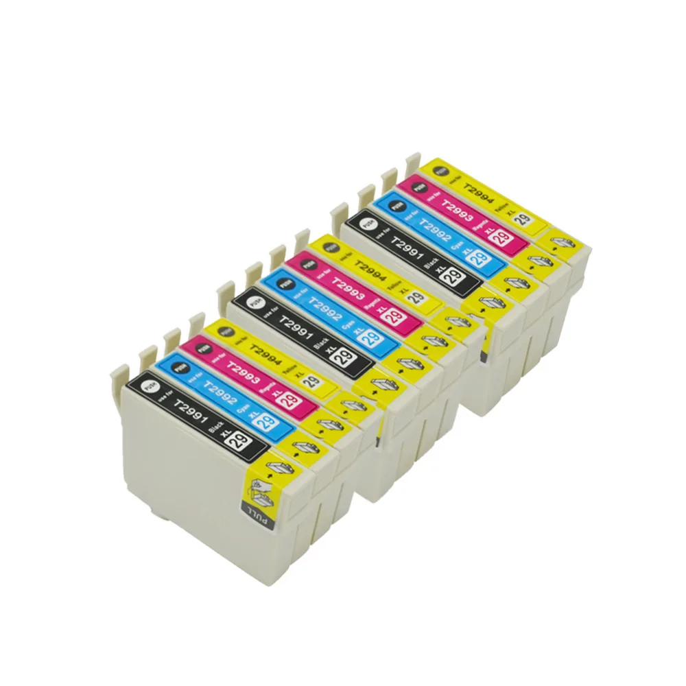 

YLC 12pk 29 XL T29XL T2991 T2992 T2993 T2994 Ink Cartridges Compatible for Epson XP235 XP-332 XP-335 XP432 XP-435 printer inkjet