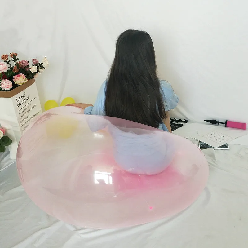 Прозрачный ТПР большой воздушный шар wuble bubble ball креативная Детская Игрушка надувной шар День Рождения