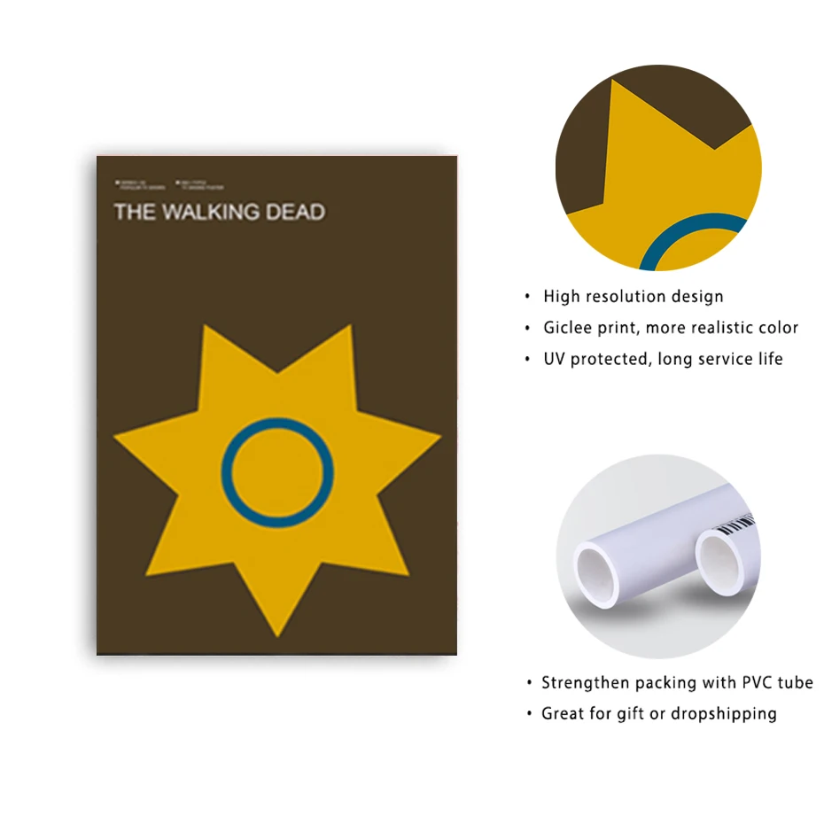 

Modern Yellow Geometric Canvas Paintings Simpsons The Walking Dead Posters Prints Wall Art Pictures Living Room Home Offic Decor