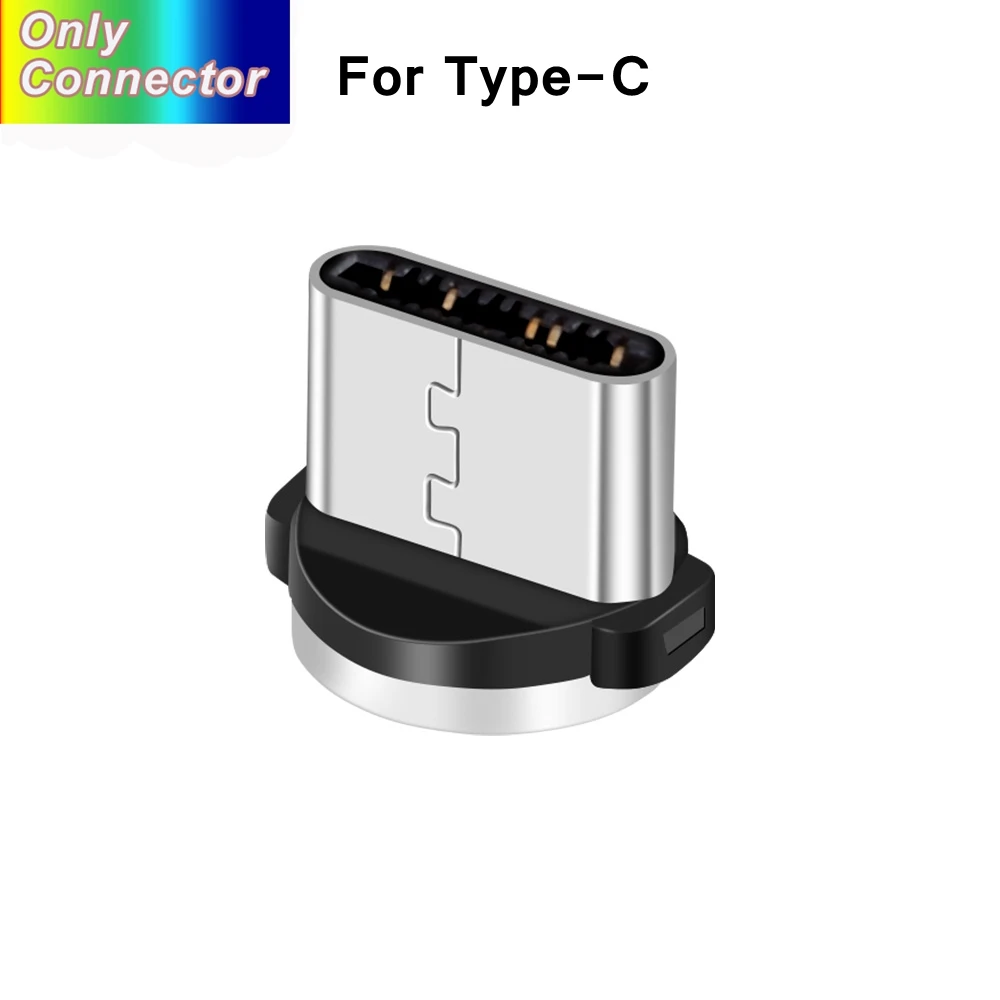 Only Cable for USB C Магнитный зарядный кабель OLAF 1 м, кабель Micro USB для iPhone XR XS Max X, Магнитный зарядный кабель usb type C, светодиодный зарядный провод - Цвет: Only Cable for USB C