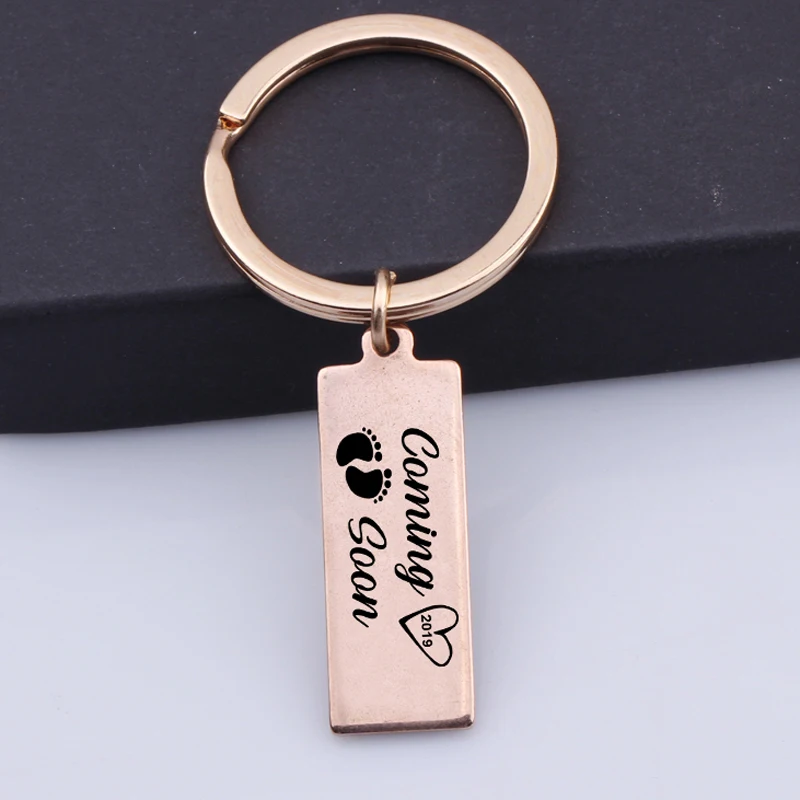 Персонализированные месячные брелки с гравировкой скоро беременность Новое