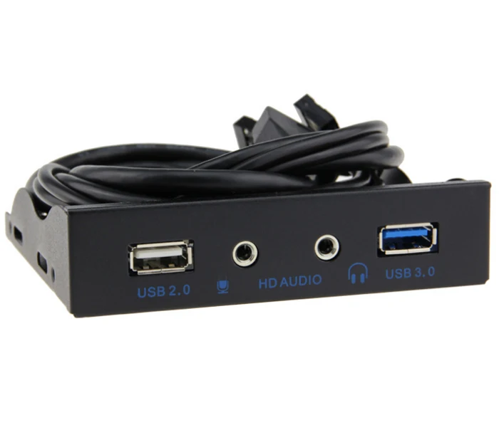 

Brand New 3.5" Inch Front Panel USB3.0 + USB2.0 Hubs + HD Audio Mic 3.5mm For PC Desktop
