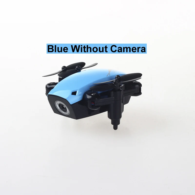 S9 S9HW складной мини RC Дрон Карманный Дрон с HD камерой удержание высоты Wifi FPV RC игрушки для детей как рождественский подарок NSWB - Цвет: Blue No Camera