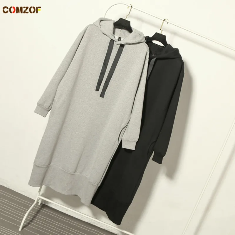 Женская толстовка с капюшоном moletom модная Длинная большого размера Повседневная