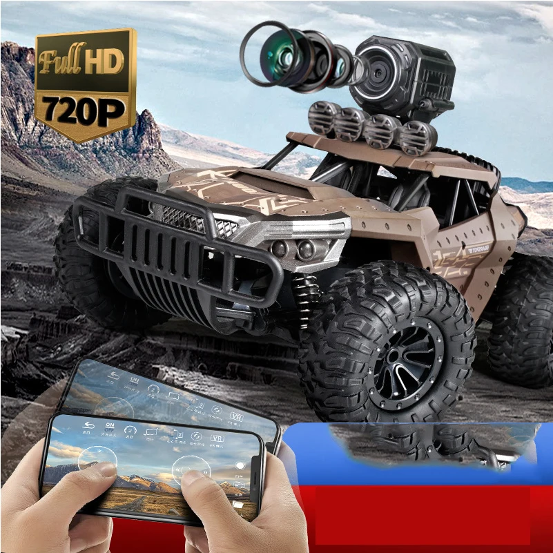 2,4G 4WD Wifi передача в реальном времени RC автомобиль с 720p HD камерой мобильный телефон пульт дистанционного управления Dirt Bike RC автомобиль игрушки для детей