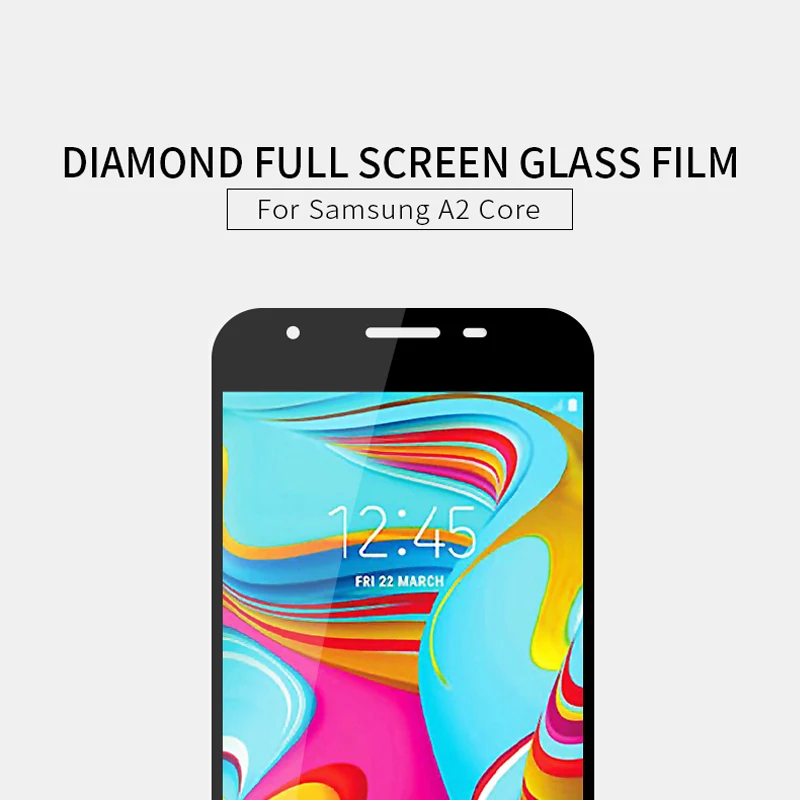 3D высококачественное алюминиевое закаленное стекло для Samsung Galaxy A2 Core SM A260F полное