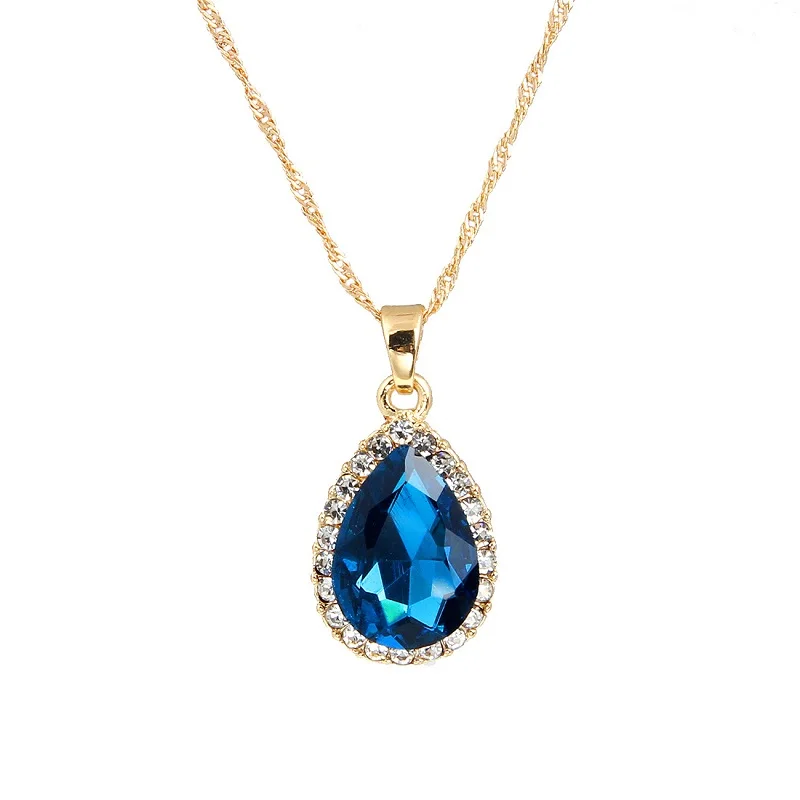2018 New Fashion AAA Crystal Necklace Earrings Two Piece Jewelry Sets Charm Women Birthday Party Supplies for Accessory | Украшения и