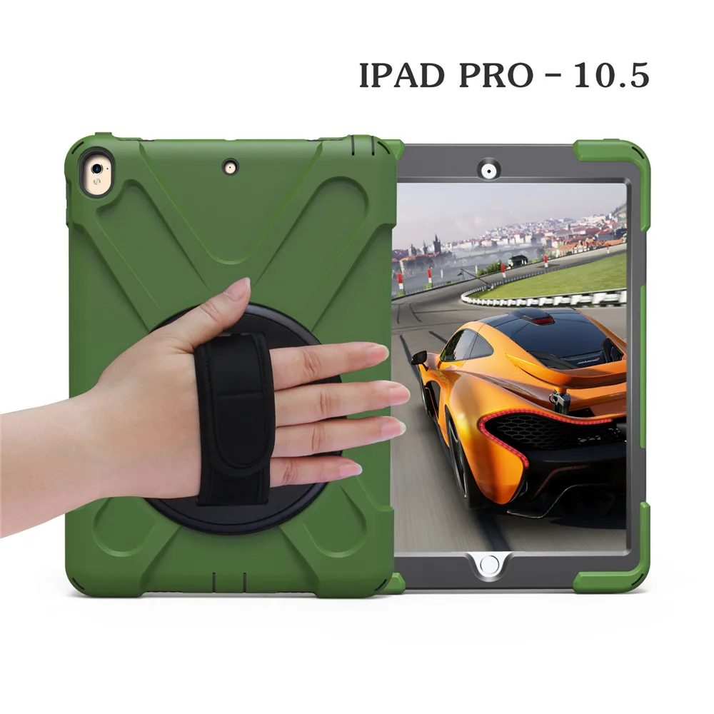 Сверхмощный чехол для Apple iPad Pro 10. 5 &quot PC &amp Silicon Подставка рук и плечевой ремень