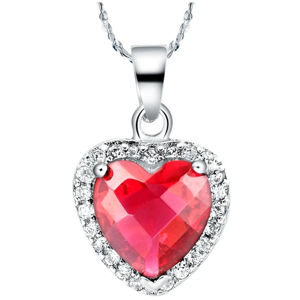 Ожерелье с кулоном в виде сердца серебристого цвета | Украшения и аксессуары