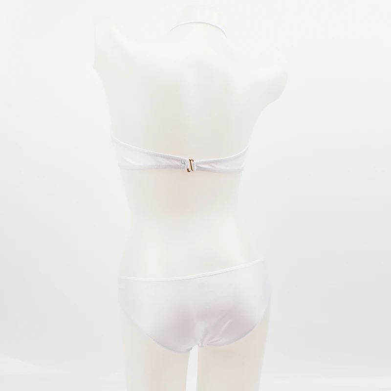 Скрученный комплект бикини с пуш ап топом и колечками для отдыха хит продаж