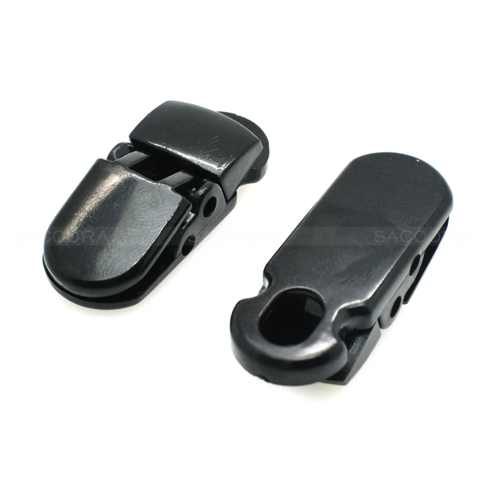 

12 шт./упак. пакет 7*5 мм отверстие Пластик идентификационной карточки держатель этикеток и клипы от черного цвета для шнур