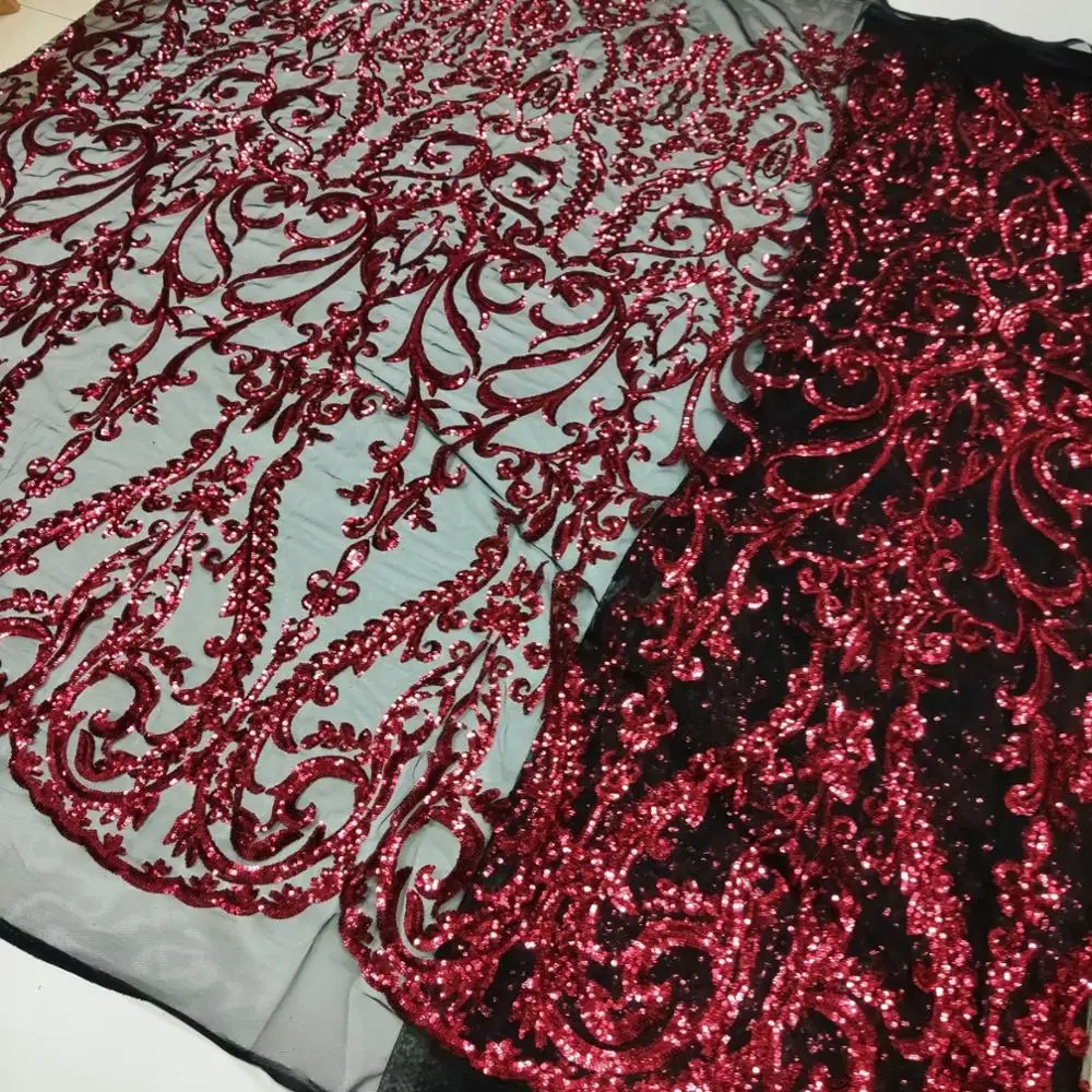 Новейшая нигерийская кружевная ткань с блестками и вышивкой органза высокого