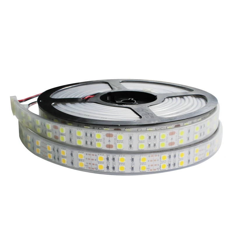 5050 Водонепроницаемый DC12V 120led/М свет бар двухрядные 5 М 600led высокая яркость открытый с 12V6A питания адаптер| |