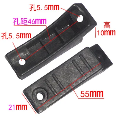 25mm tube 4 шт./лот пластиковые ножки для офисных стульев колодки Чехлы бампер демпфер табурет ноги анти-передний наклон u-типа труба мат 22 мм стальная труба зажим - Цвет: 25mm tube