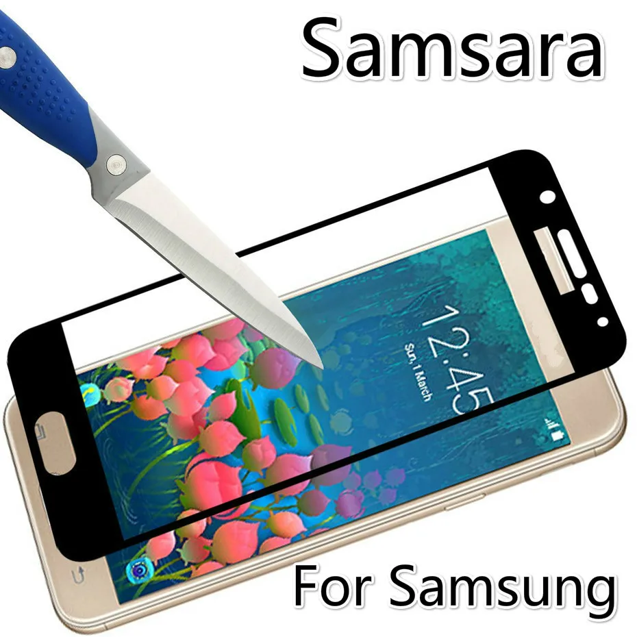 Новая волоконная защита экрана с изогнутыми краями для Samsung Galaxy A3 A5 A7 2017 2016