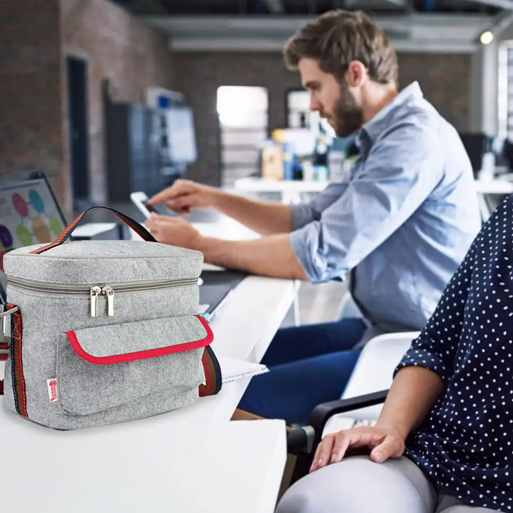 Сумки для ланча Для женщин детская непроницаемая коробка для ланча Сумка-тоут регулируемый плечевой ремень Водонепроницаемость наружных работ Бизнес для школы и пикника Сумки
