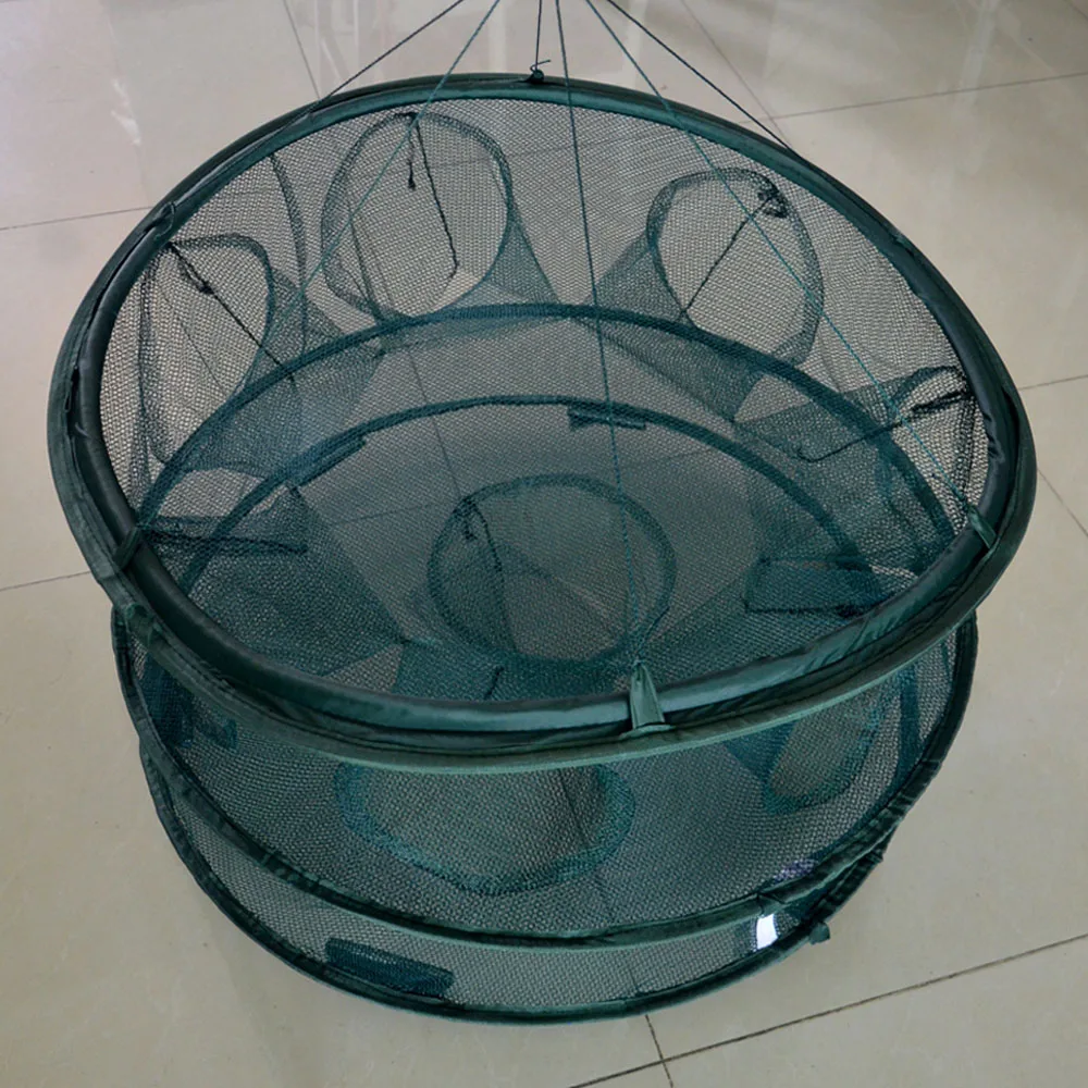 Новые продукты Автоматического Рыболовная Сеть Креветки Кейдж Нейлон Складная