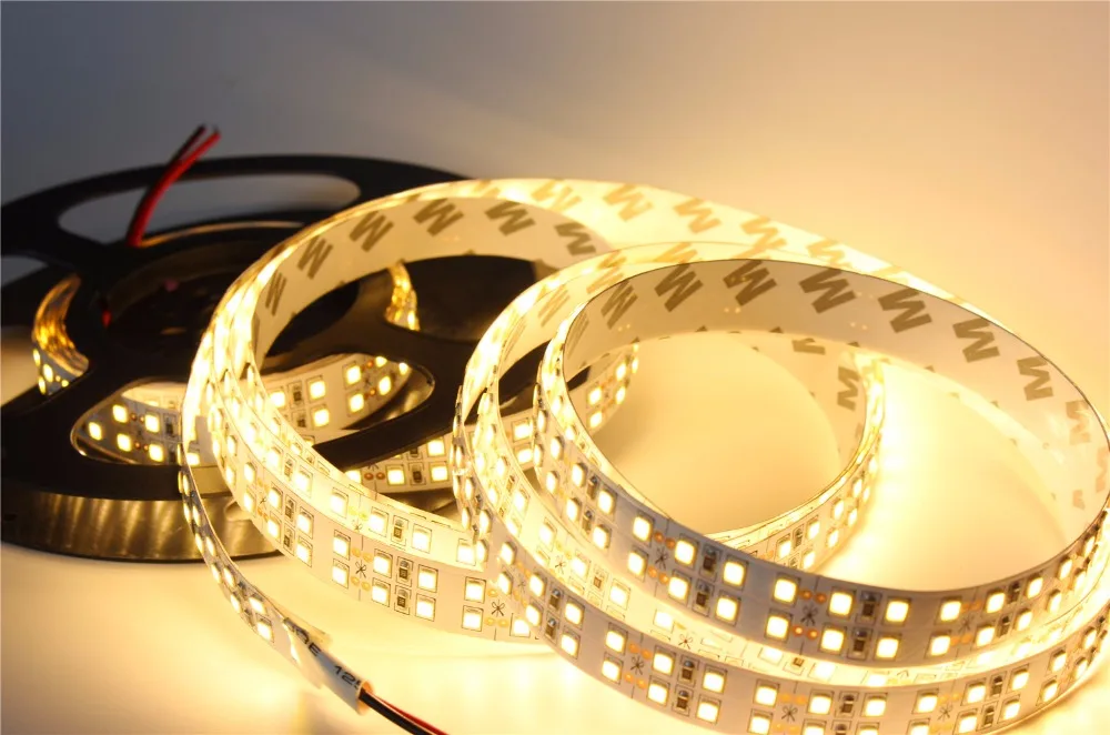 Двухрядная светодиодная ленсветильник 5 м IP20 12 В постоянного тока 2835