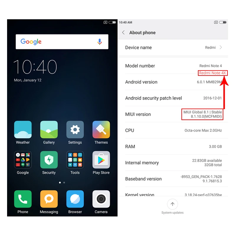 Оригинальный Xiaomi Redmi Note 4X4X3 ГБ 32 мобильного телефона Note4X Snapdragon S625 Восьмиядерный