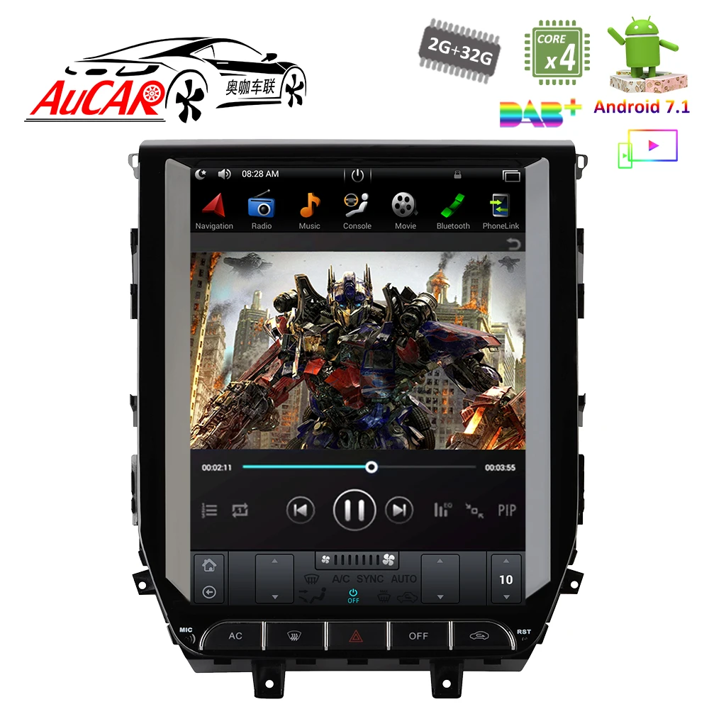 Android 7,1 12," Tesla стиль для Toyota Land Cruiser 200 dvd-плеер Bluetooth радио wifi 4G Вертикальная стерео ips