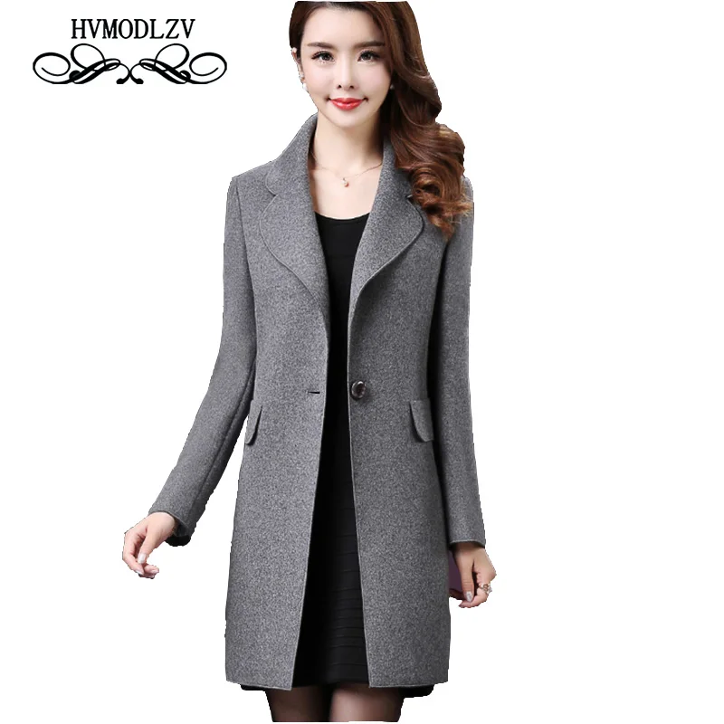 Зимнее женское Шерстяное Пальто новинка 2017 корейский стиль тонкое шерстяное