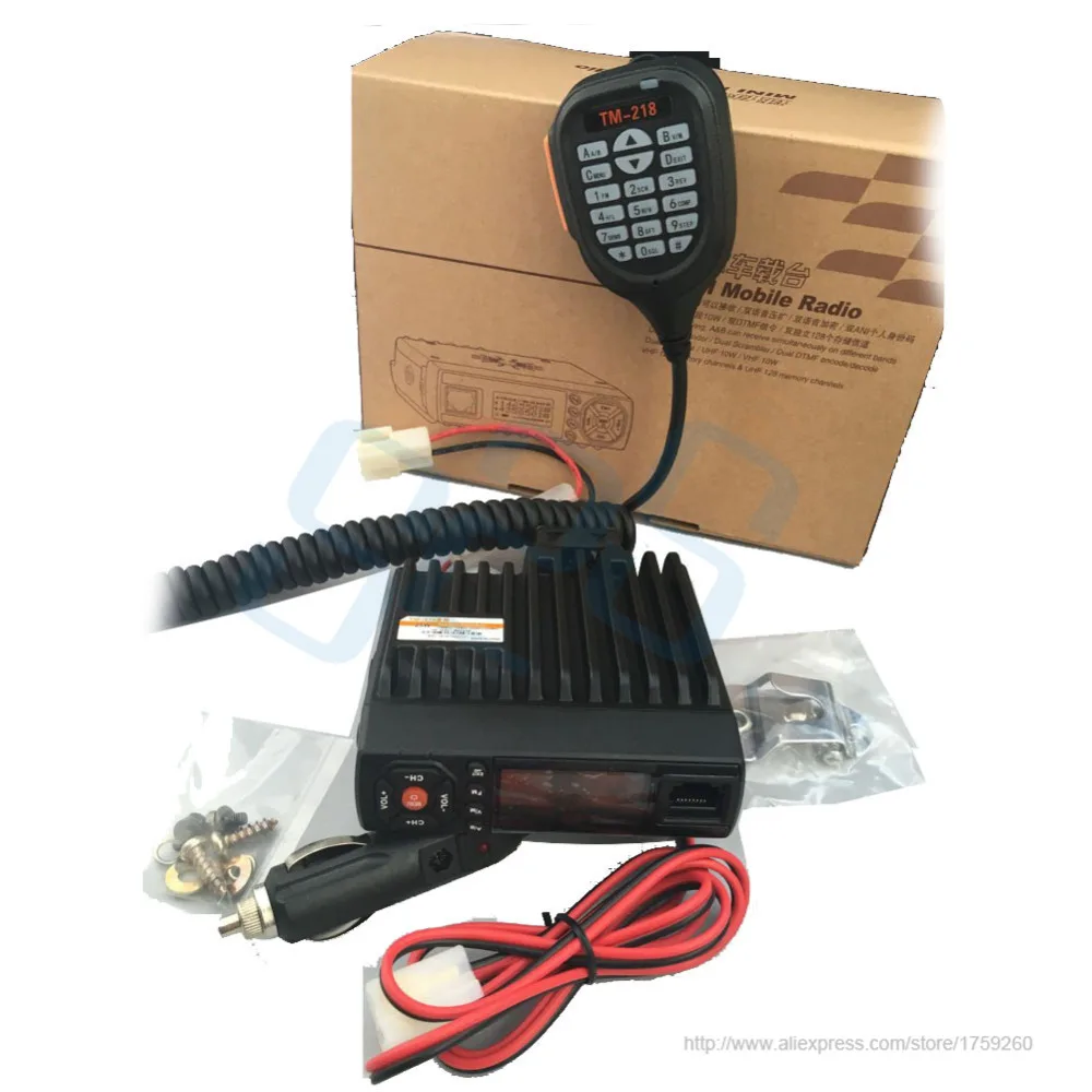 Новейшая версия черного мини мобильного радио TM-218 25 Вт Выходная мощность VHF/UHF