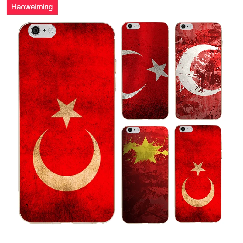Haoweiming Красная звезда флаги Турции тонкий силиконовый чехол для iphone X 4 4S 5 5S SE 6 s 7 8
