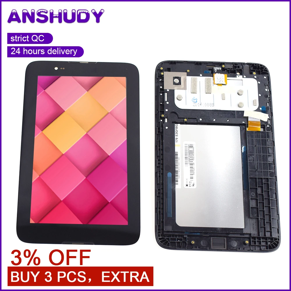 Для Lenovo Tab A7 30 A3300 GV HV Черный сенсорный экран дигитайзер сенсор + ЖК дисплей панель